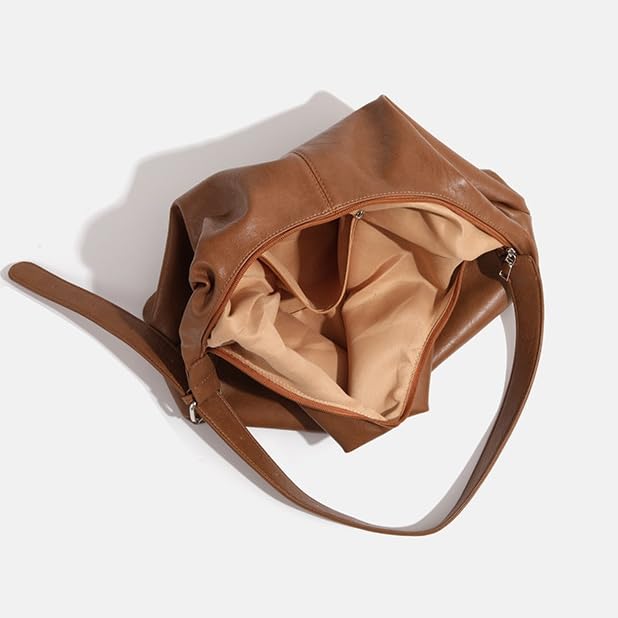 Slouchy Shoulder Bag Soft PU Leather Purse Vintage Tote Underarm Hobo Bags Trending Women Handbags and Purses4
