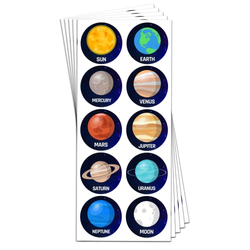 40 Sheets - Space Planet Stickers Set - 400 Stickers 1.5