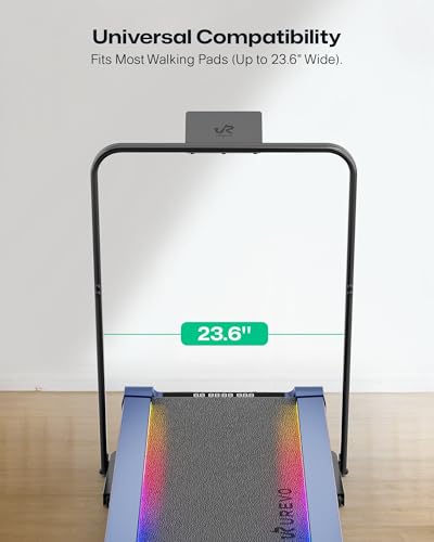 Image of UREVO Walking Pad Handle Bar Only, Universal Compatible for Walking Pads 23.6'' Wide, Transform WalkingPad Into a Treadmill in Seconds, Easy Moving with Wheels, Quick Assembly, Sturdy Design