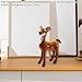 Wiywef Cute Simulation Deer Mini Deer Easter Decorations for Home Cute Plush Lying Deer Figurines for Interior Kawaii Room Decor