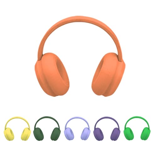 3D Printed Headphones Accessories for 17cm Doll(No Dolls)，for Dolls 3.94-6.69inch（10-17cm） in Size，Suitable for Daily Display, Great as a Gift. (Orange)