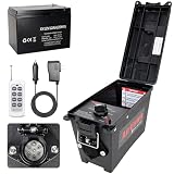 Trailer Light Tester(7-Way Round Pin) with 12V 12Ah Battery,Support Wireless Remote Control,98FT Max Remote Range,IPX8 Waterproof Case,Features Overload Protection,2-Year Warranty