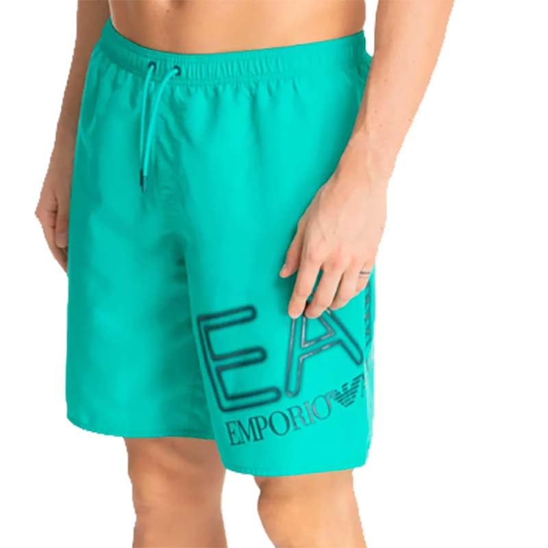 Short de bain homme EA7 Emporio Armani Spectra Green maillot piscine régulier