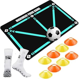 3UNITY Fußball Trainingsset mit Fussball Trainingsmatte