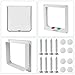Cat Door- 4-Way Locking Option, Weatherproof & Secure Cat Flap with Easy Installation Kit for Interior/Exterior Doors and Walls (M)