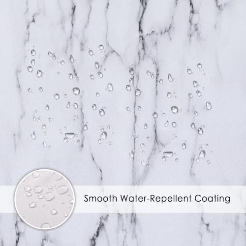 Rideau de douche 140x180cm en polyester imperméable lavable avec 12 crochets - 6