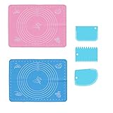 Messfunktion: Diese Gebäckrollmatte hat eine Gr??e von 40 x 50 cm (15 x 7,75 x 19,68 Zoll) (B x L) mit einer Messung an den vier Kanten und konzentrischen Kreisen im Bereich von 15 cm bis 37,5 cm (5,9 bis 14,76 Zoll (Durchmesser)) Praktisch zur Kontrolle der Gr??e von Backwaren