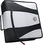 Case-it The Dual 2.0 2-in-1 Zipper Binder | Two 2-Inch D-Rings, 700 Sheet Capacity, 5-Subject Expanding File Folder, Multiple Pockets & Storage Organizer, Shoulder Strap | Dual-301 White