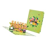 PANGBOER Steric Popup Oster-Grußkarte, handgefertigt, Papierkunst für Feiertagsdekorationen, Familienfeiern und Festivals, Celebra