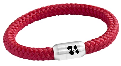 Paris Montana Pulsera original Ibiza Topmodel Club náutico con grabado de cereza, cierre magnético, 8 mm de diámetro, 19 cm - 24 cm, Acero inoxidable