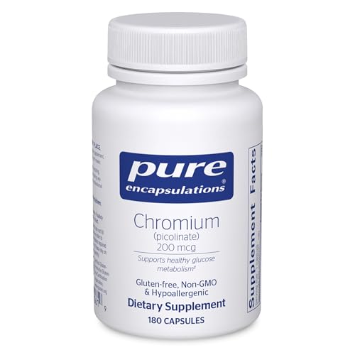 Pure Encapsulations Chromium (Picolinate) 200 mcg | Hypoallergenic Supplement for Healthy Lipid and Carbohydrate Metabolism Support* | 180 Capsules
