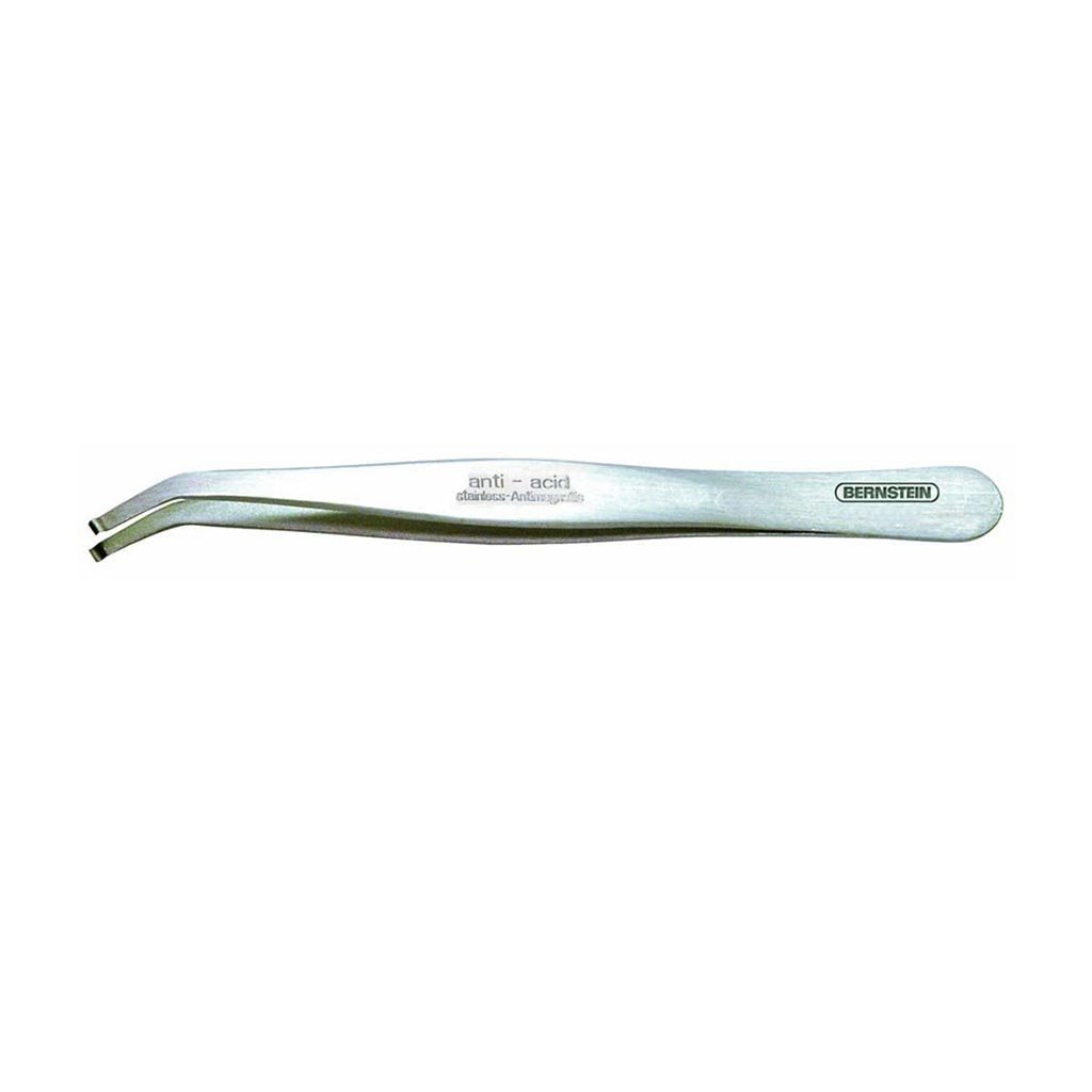 Bernstein Silver 5-061 Tweezers 115Mm Smd Bls: Curved Bl Tip Shape: Round