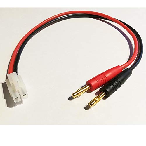 Preisvergleich Produktbild MR-Onlinehandel ® Tamiya kompatibles Ladekabel mit 4mm Bananenstecker 14AWG Silikonkabel 30cm