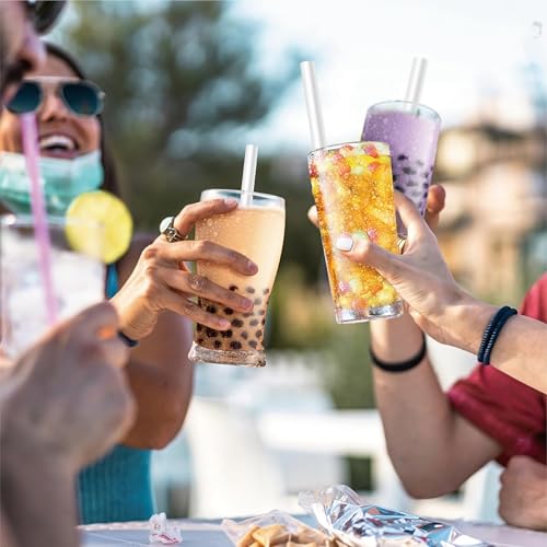 J WAY Instant Boba Bubble Pearl Milk Tea Kit with Authentic Brown Sugar Tapioca Boba, Ready in Under One Minute, Paper Straws Included - 6 Servings