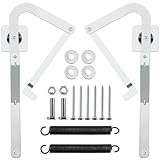 Yaocom 1 Pair 55-2 Attic Ladder Hinge Arms Replacement Kit Ladder With1 Pair Ladder Springs Replacement Galvanized Metal Hinge Kit Compatible with Werner Mk5, Wu2210, W2208, W2210 for Stairs Hardware