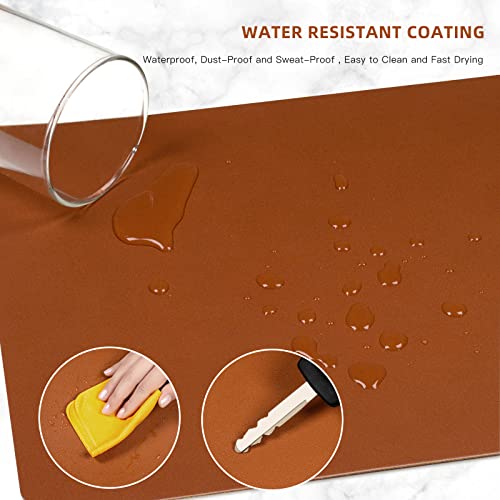 Mouse Pad, Brown Pu Leather Mousepad, 2 Pack Square Mousepads For Office Laptop, Non-Slip Rubber Base Mouse Pads For Wireless Mouse, Computer Mouse Pads For Desk… #TOP3