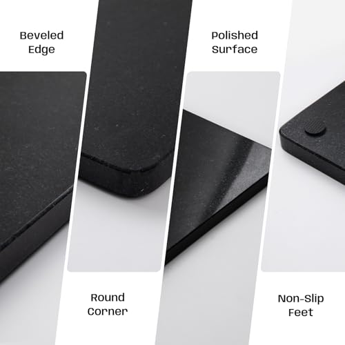 Tabla de cortar rectangular de mármol negro, 16x20 pulgadas miniatura 5