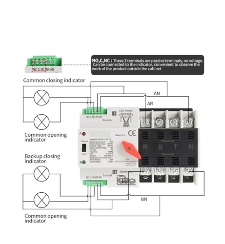 Dual power automatic transfer switch W2R commutation rapide 220V - 5