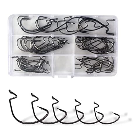 Dingbear 50-Stück Bass Lachs Angelhaken Angelhaken Cover