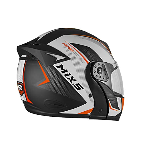Capacete Escamoteável MIXS Gladiator Neo Fosco 62 Laranja/Preto/Branco