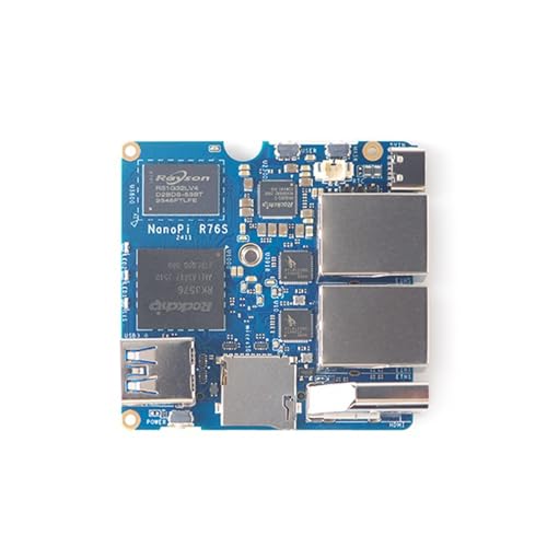 youyeetoo FriendlyElec NanoPi R76S Router Development Board | RK3576 8-Core 2.2GHz | 2X 2.5G Ethernet | 6 Tops NPU | Ranura M.2 y USB 3.2 | IoT/Linux/Android (4GB RAM - 64GB eMMC, solo sin tripulación