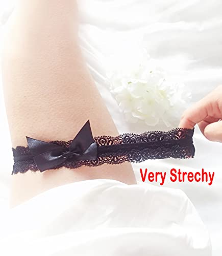 Image of Blue Garters for Bride Wedding Garter Set for Bride Bridal Garter Leg Thigh Blue