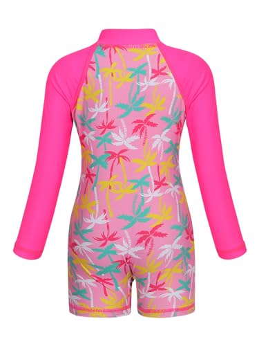 Image of Girls Swimwear Rash Guard One Piece Swimsuit Kids Bathing Suit Sunsuit