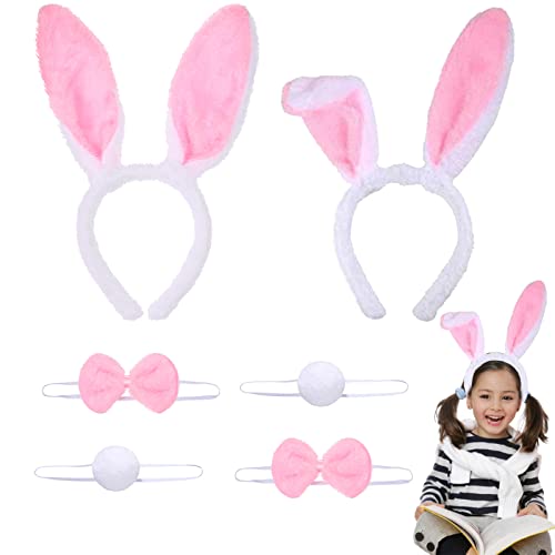 2uds Diadema De Orejas De Conejo De Felpa Para Niños Y Adultos – Suave, Ajustable Y Súper Linda Para Halloween, Pascua, Cosplay Y Fiestas De Disfraces