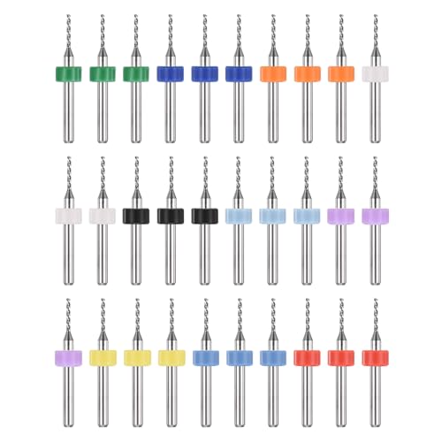 PATIKIL 30 Pack 1.2mm Micro Drill Bits Carbide Tungsten Steel