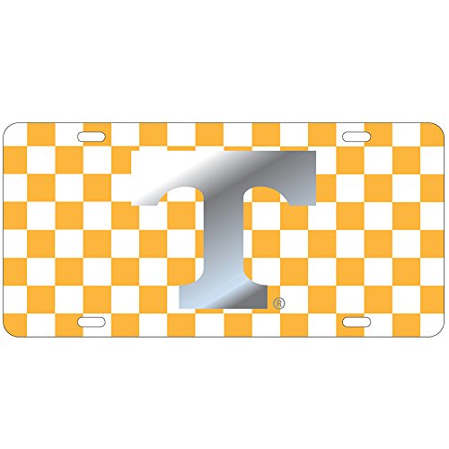 Craftique Tennessee Volunteers Checkerboard Laser Cut License Plate - Mirror T
