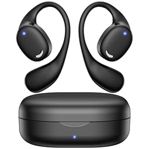 Open Ear Headphones – Airflow Pro Bluetooth 5.3 Earbud Wireless Earphones Headset for Running and Outdoor Activities with Immersive Sound(Black)