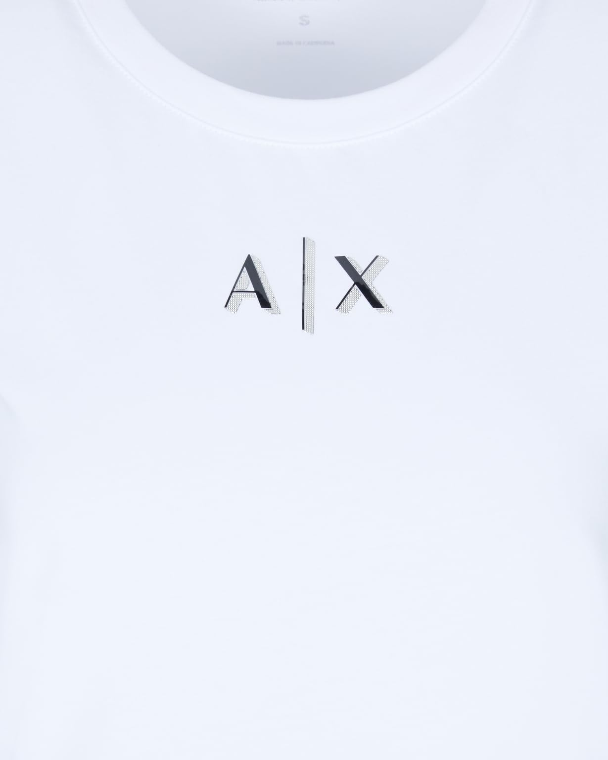 Armani Exchange Short Sleeve Front Shadowed Logo Slim Fit Camiseta Mujer (Pack de 1)