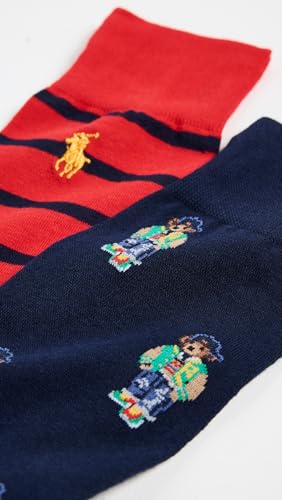Polo Ralph Lauren Men's Mini American Heritage Bear Socks 2 Pack3