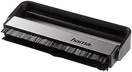 Hama Carbon Fibre Brush for long-playing records (antistatic cleaning of records, vinyl brush), black/silver