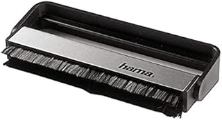 Hama Carbon Fibre Brush for long-playing records (antistatic cleaning of records, vinyl brush), black/silver