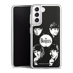 Coque Bumper Transparente Compatible avec Samsung Galaxy S21 5G Coque Bumper Coque de Protection Bumper The Beatles Logo… - Les Beatles, Paul McCartney, John Lennon, RIngo Starr, George Harrison