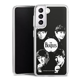 Coque Bumper Transparente Compatible avec Samsung Galaxy S21 5G Coque Bumper Coque de Protection Bumper The Beatles Logo… - Les Beatles, Paul McCartney, John Lennon, RIngo Starr, George Harrison