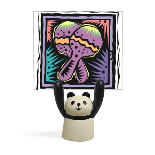 Support de raquette violet Panda et mémo holder pour bureau