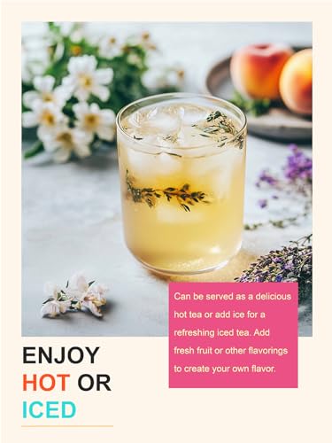 Image of TeeLux Peach Ginger Green Tea Bags, Smooth & Refreshing Taste, 100 Count