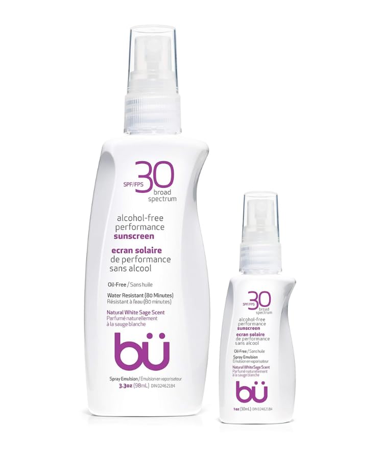 BU SPF 30 Sunscreen Spray for Face and Body Non Aerosol Spray Ultrafine WOWmist TSA Travel Size Sunscreen