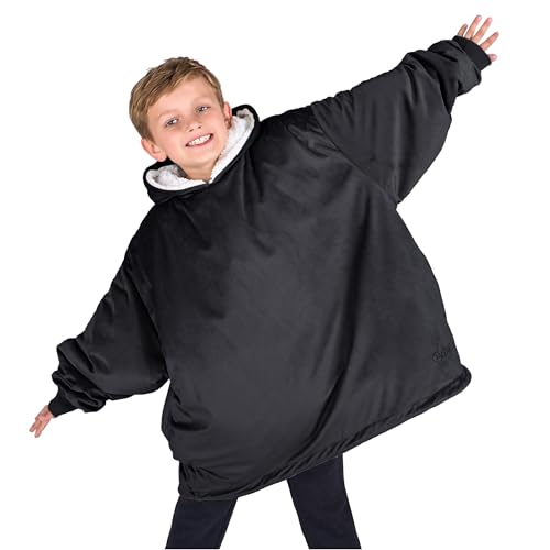 Image of Bare Home Wearable Blanket Hoodie - Soft Plush Sherpa - Warm and Cozy - Oversized Wearable Blanket