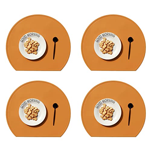 Sets de table en silicone lavables au lave-vaisselle et antidérapants