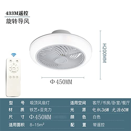 Ventilateur de plafond plafonnier LED télécommande résout chaleur chambre - 4