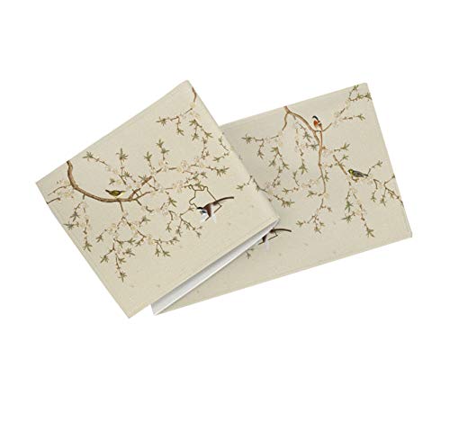 Chemin de table oiseau et fleur de pêcher, l'idée cadeau déco idéale