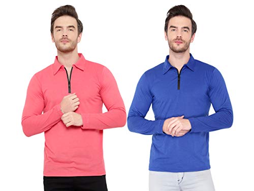 Image of Men's Full Sleeve Zip Collared Neck Pack of 2