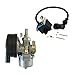 VCUJSUC Bike Engine Carburetor For 2 Stroke 49cc 50cc 60cc 66cc 80cc Bicycle Motorized Engine Kit With CDI Ignition Coil
