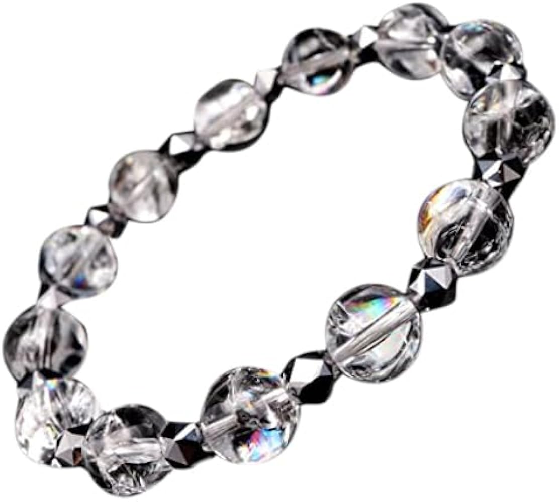 天然アイリスクォーツ×水晶スターカット 6mmブレス 天然石 天然アイリスクォーツ×水晶スターカット 6mmブレス 天然石