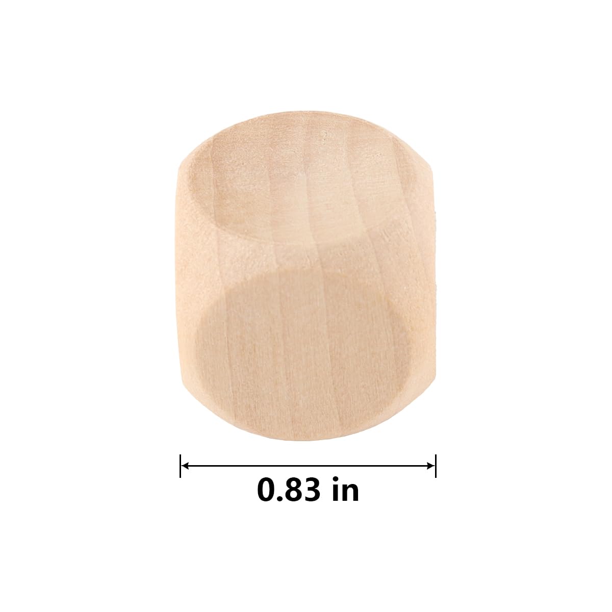 Sarini 10 Dados De Madera De 20 Mm, Redondos, Lisos, De Seis Caras, Sin Pintar, Para Enseñanza DIY, Recursos Creados, Enseñanza De Juegos.
