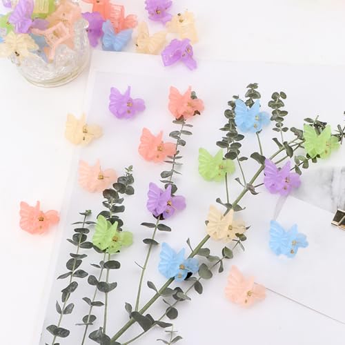 Mini pinzas de mariposa para el cabello 100 unidades pinzas pequeñas lindas para niñas y mujeres miniatura 7