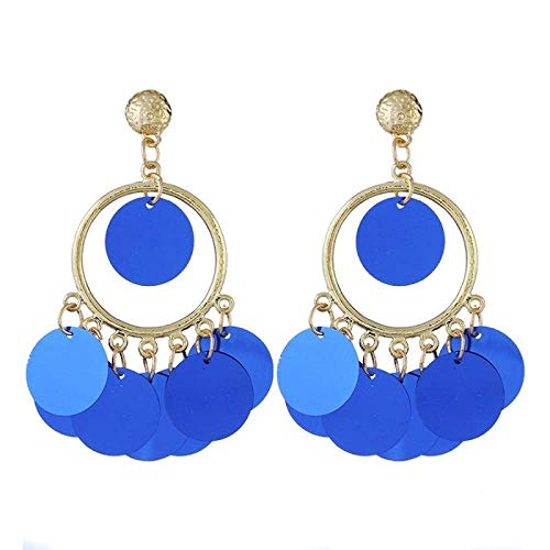 Boucles d'oreilles de tempérament et collier pour rayonner en nightclub et soirées bohèmes